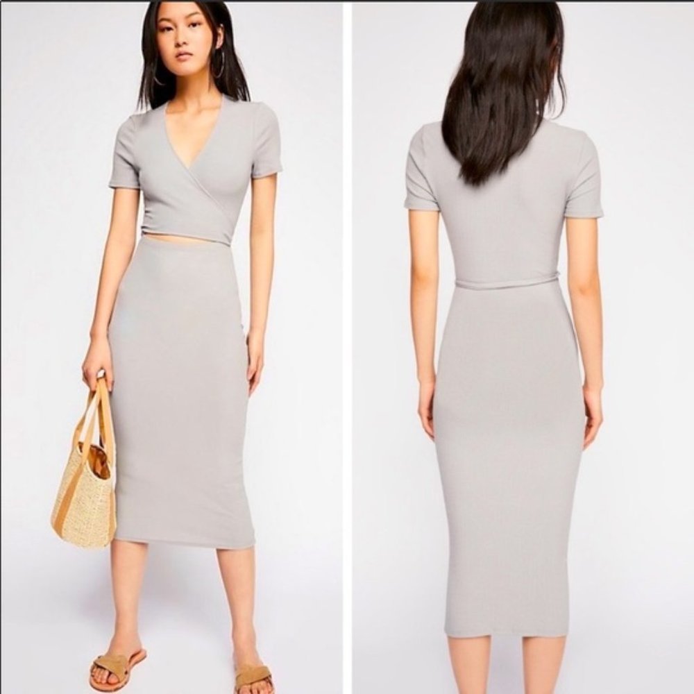 NWT Free People VroomVroom ORANGE MIDI DRESS:M8/10 - Picture 4 of 4